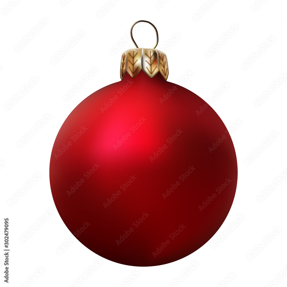 red Realistic Christmas tree ball red Realistic Christmas tree ball