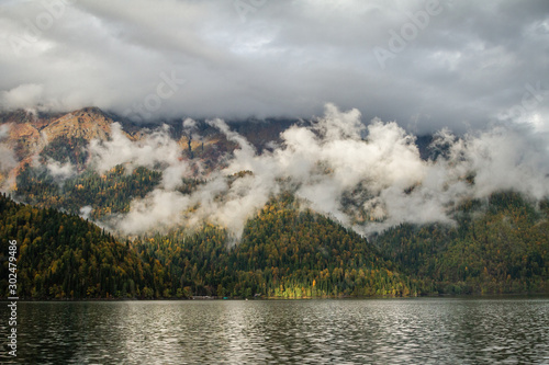 Mountain lake in the clouds © Andrei Pozharskiy