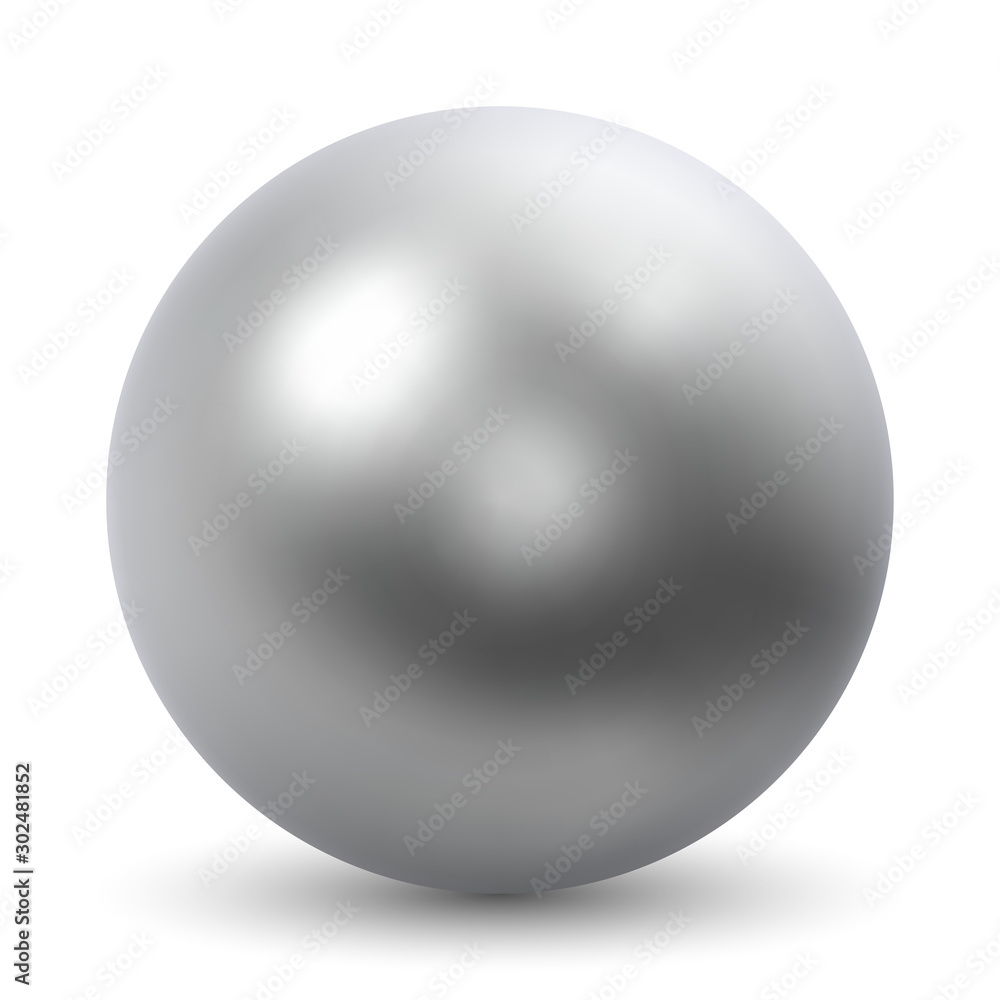 Chrome Ball Realistic Vector Illustration Chrome Ball Realistic Vector Illustration