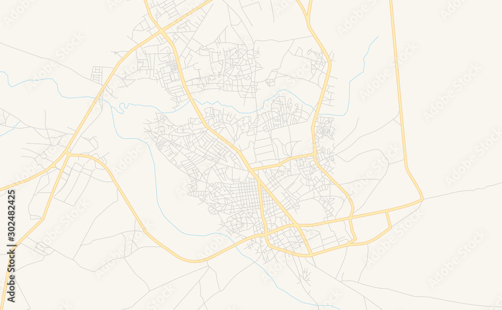 Printable street map of Jalingo, Nigeria