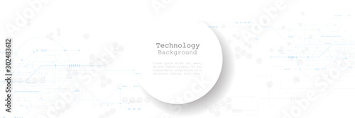 Vector banner design circuit board. Illustration Abstract modern futuristic, engineering, technology background. Futuristic digital science technology concept for web banner template or brochure