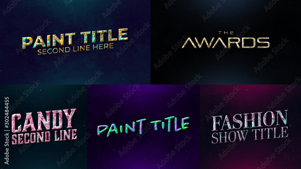 Paint Reveal Title Stock Template | Adobe Stock