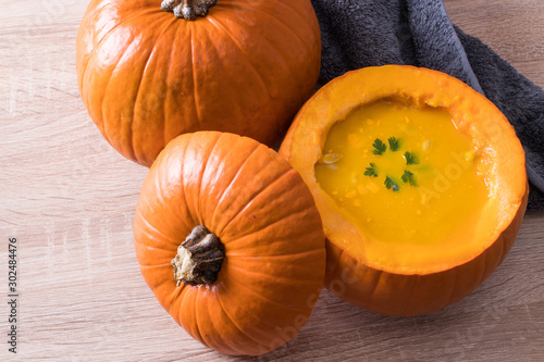 Wallpaper Mural natural pumpkin with cream or pure pumpkin Torontodigital.ca