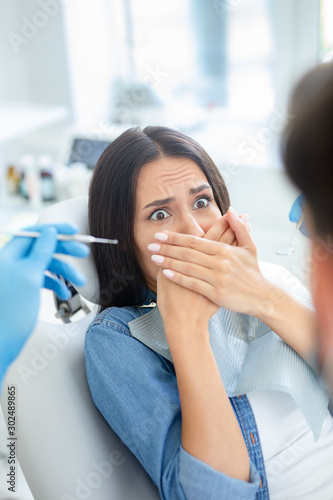 client is afraid of dentist in dental office