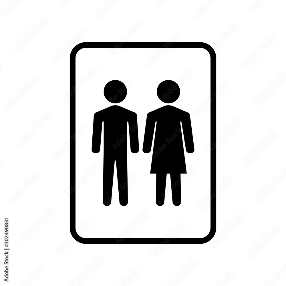 Toilet Men And Women Icon Vector Toilet Men And Women Icon Vector