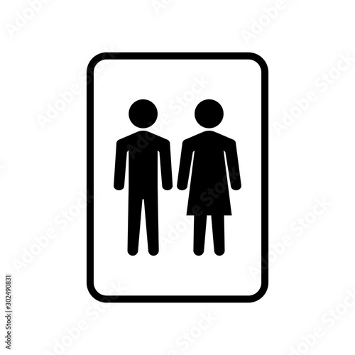 Toilet Men And Women Icon Vector