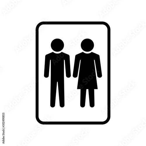 Toilet Men And Women Icon Vector