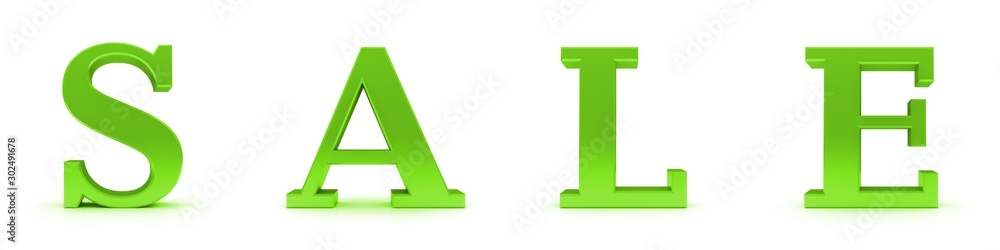 sale banner text green letters 3d sale banner text green letters 3d