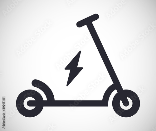 Electric scooter vector illustration icon