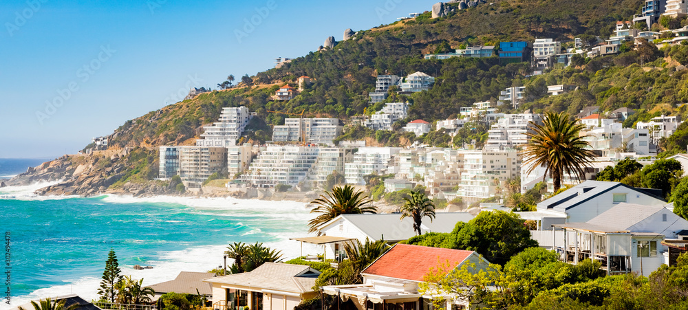 view of Clifton Beach and  apartments in Cape Town South Africa