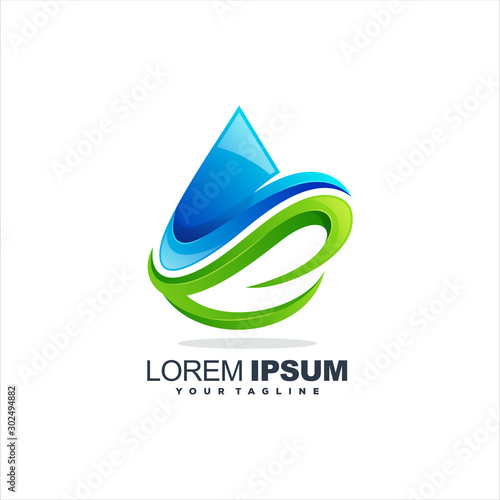 awesome water drop logo design