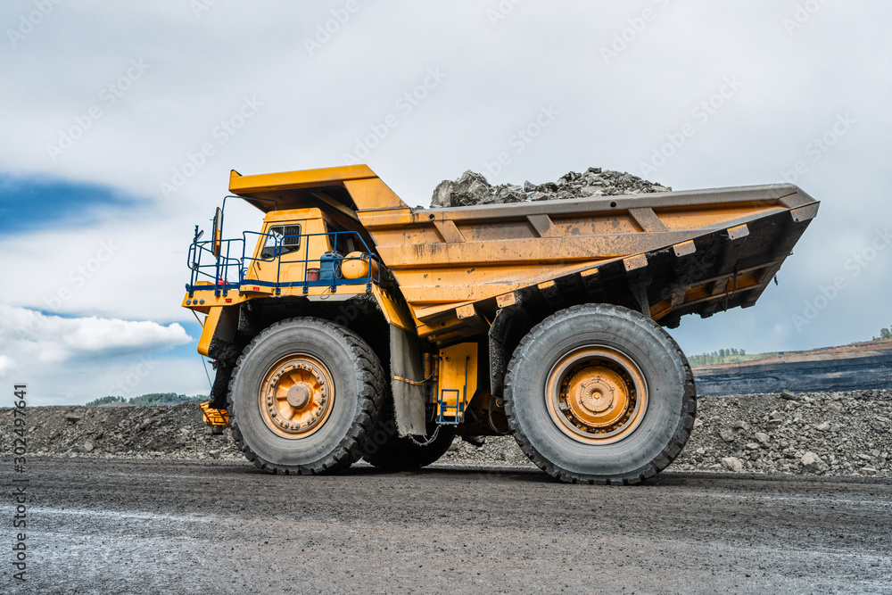 Rock transportation by dump trucks. Rock transportation by dump trucks.