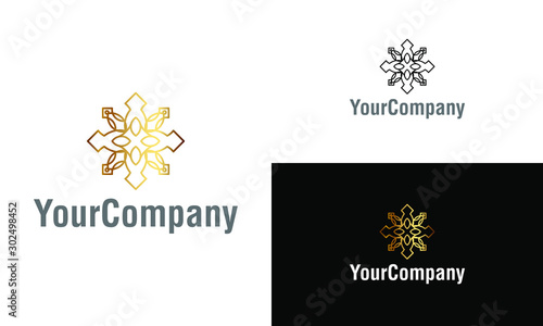 Creative ornament logo design template. Universal ornament vector logo.