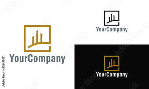 Minimalist real estate property investment logo. Real estate and mortgage logo template