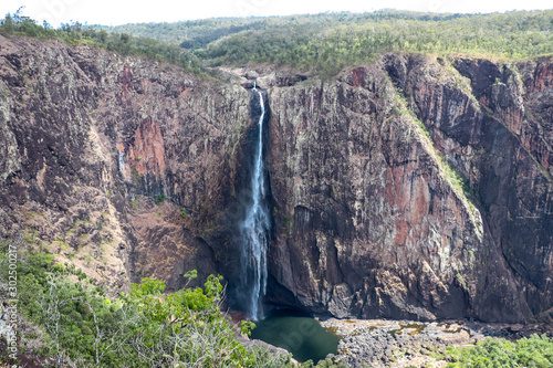 Wallaman falls in from the viewing deck in Queensland, Australia. photo