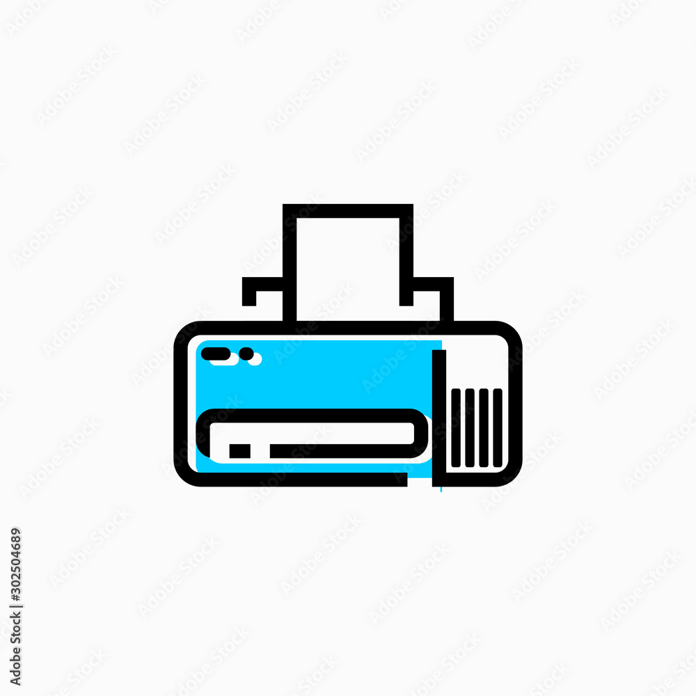 Technology and computers icon, Print media icon, simple Printer icon Technology and computers icon, Print media icon, simple Printer icon