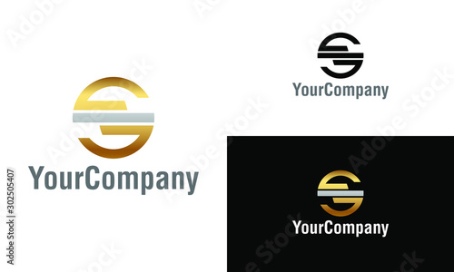 Circle letter GS logo template design. Creative vector emblem, for icon or design concept. Creative letter GS logo template design.