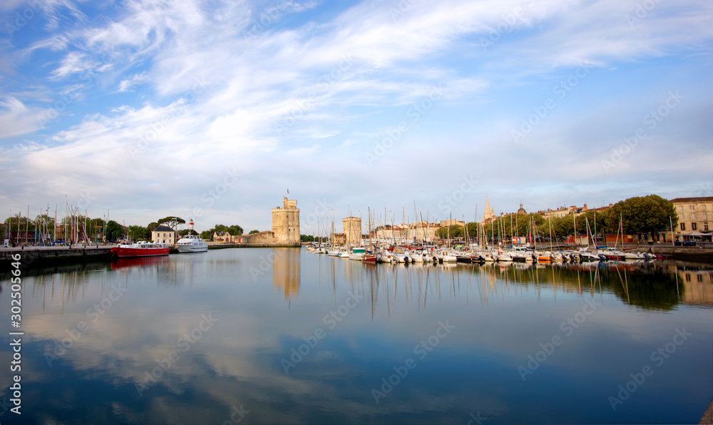 La Rochelle harbor in Charente Maritime coast