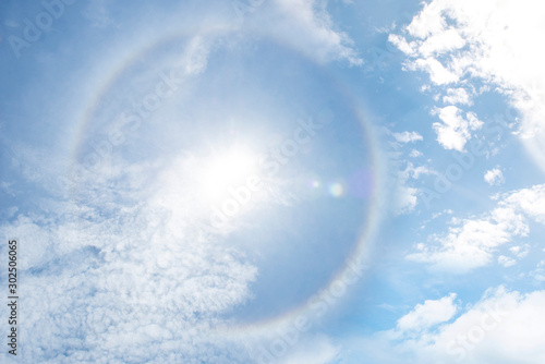 Blue sky with natural white clouds landscape- Image