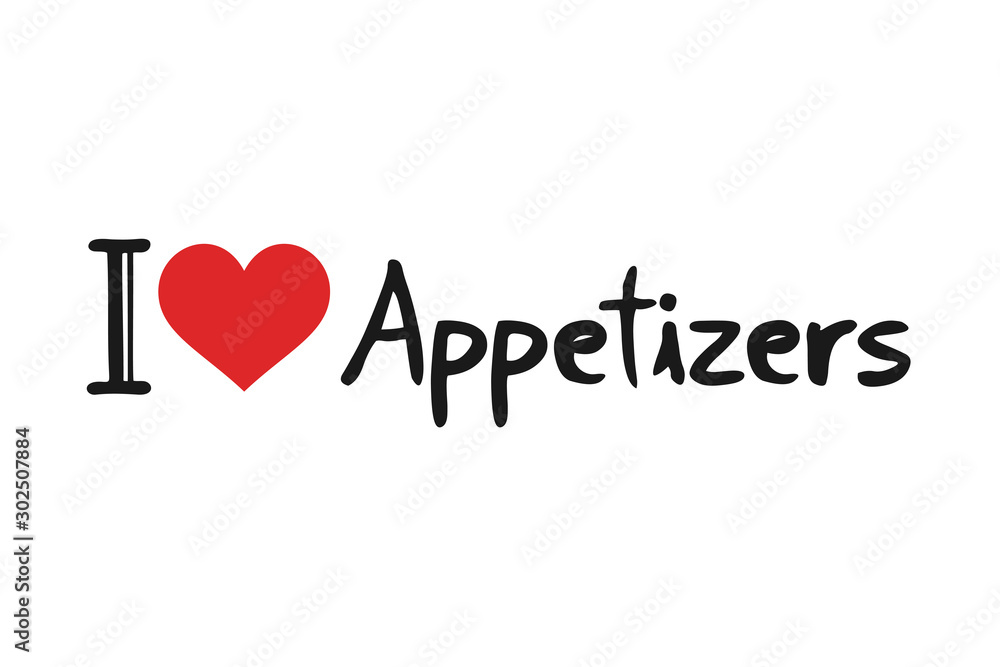 I love Appetizers symbol