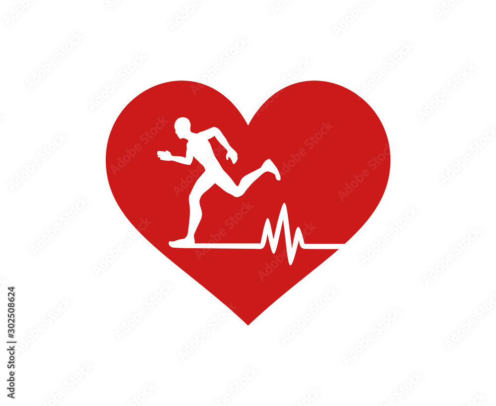 runner heart symbol runner heart symbol