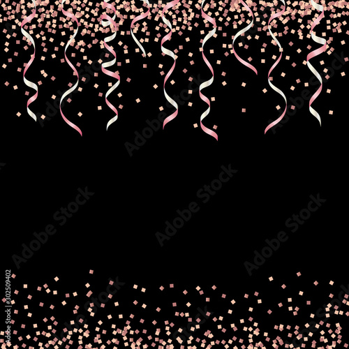 background of pink glitter and ribbon