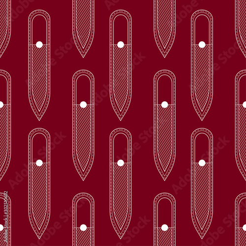 Seamless pattern nail file. Vector texture black on a white background. Thin lines symbol. Design for banner, flyer, poster or print, websites, web design, mobile app on white background.