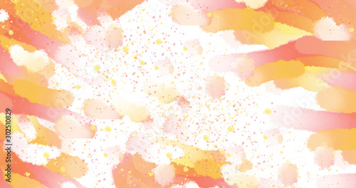 abstract background beautiful watercolor orange yellow watercolor spot the point of fill. digital painting imitation watercolor.
