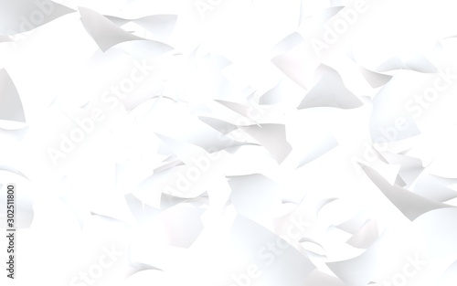 Fototapeta Naklejka Na Ścianę i Meble -  Flying sheets of paper isolated on white background. Abstract money is flying in the air. 3D illustration