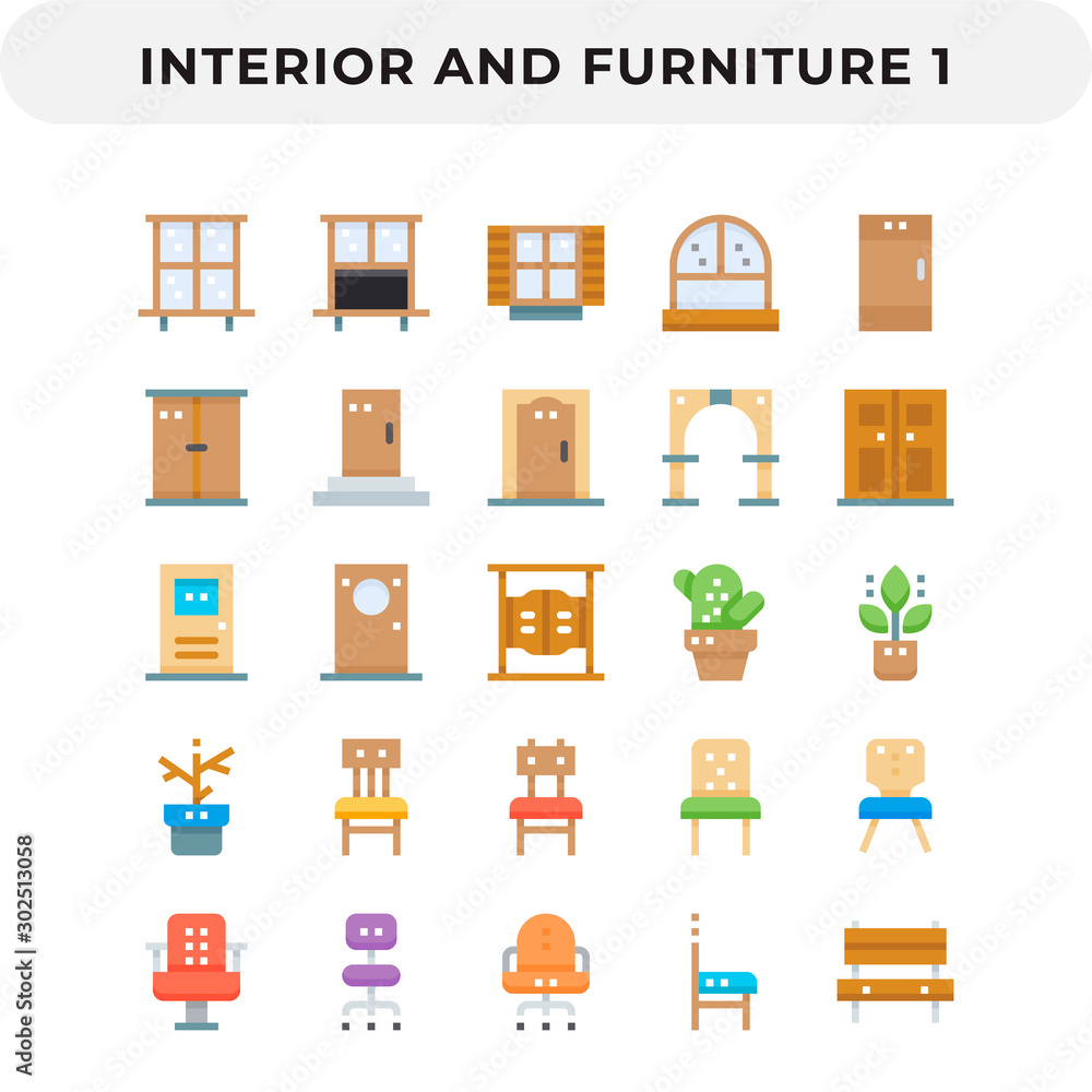Flat Icons Pack for UI. Pixel perfect vector icon set for web design and website application. Flat Icons Pack for UI. Pixel perfect vector icon set for web design and website application.