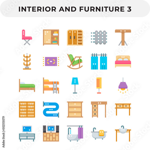 Flat Icons Pack for UI. Pixel perfect vector icon set for web design and website application.