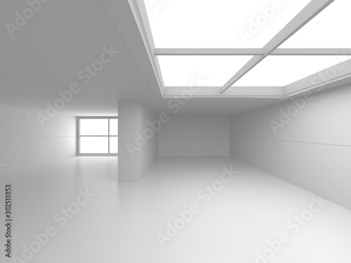 Futuristic White Architecture Design Background