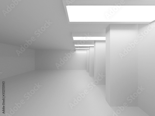 Futuristic White Architecture Design Background