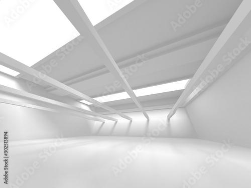 Futuristic White Architecture Design Background