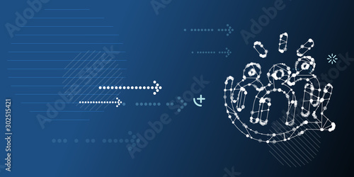Community Voice with Social Fabric Abstract - Illustration