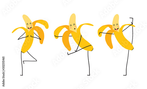 Isolated cute character banana