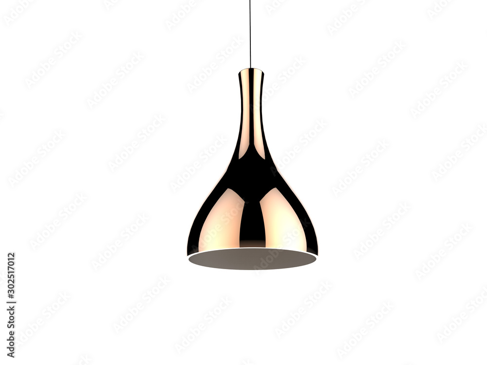 3d illustration of organic shaped pendant lamp isolated on white 3d illustration of organic shaped pendant lamp isolated on white