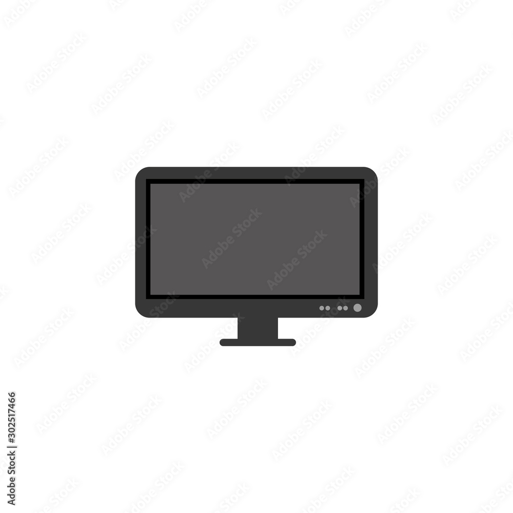 Digital computer icon flat design Digital computer icon flat design