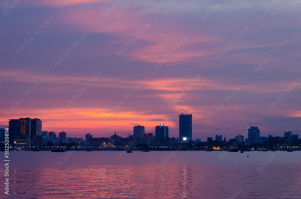 Sunset over Phnom Penh