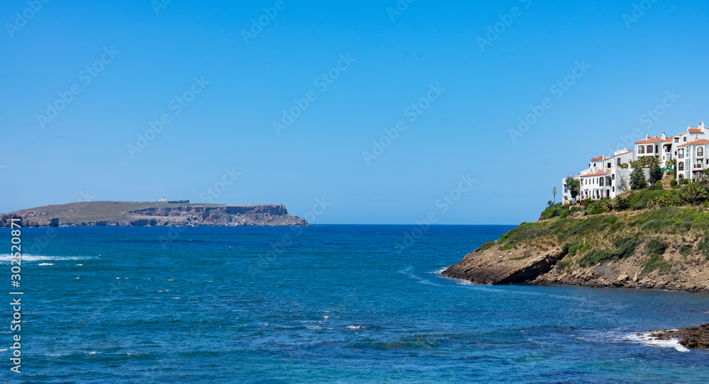 Beautiful Landscape with sea in Menorca island Spain