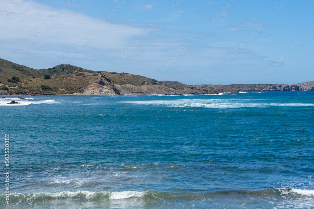 Beautiful Landscape with sea in Menorca island Spain