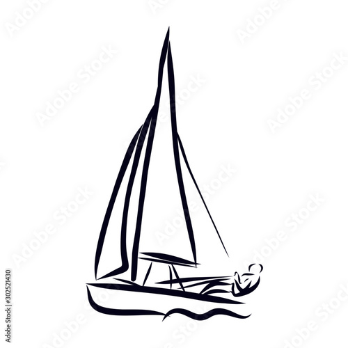 vector illustration of a boat