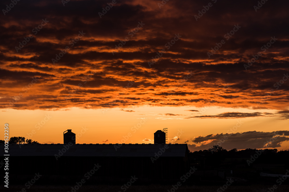 farm silhouette  
