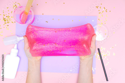 Quadro em tela How to make slime at home