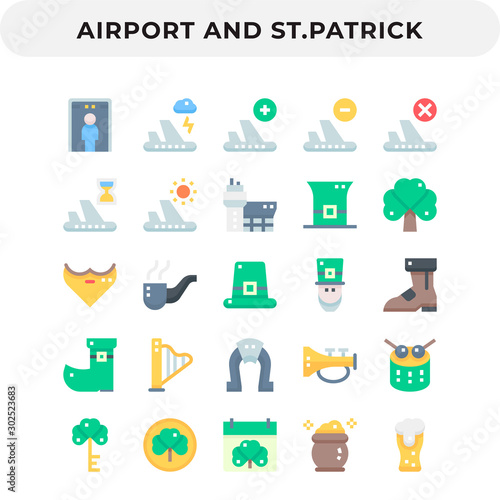 Flat Icons Pack for UI. Pixel perfect vector icon set for web design and website application.