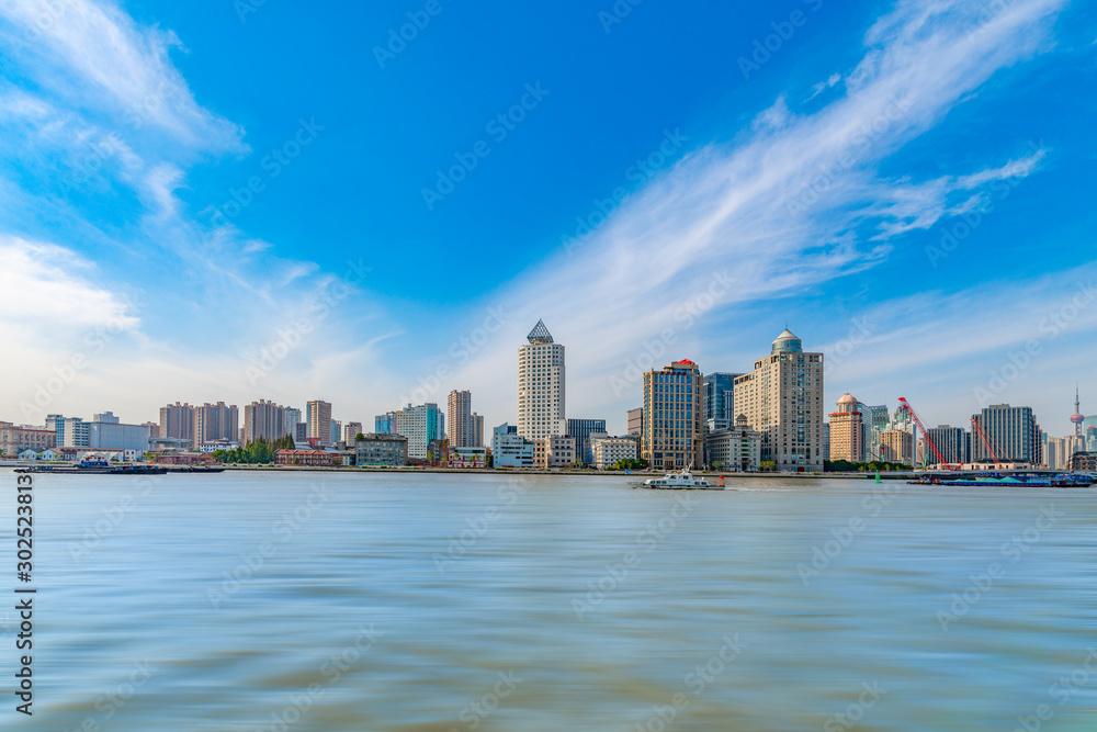 Cityscape of Tongqiao Ferry Crossing in Pudong New Area, Shanghai, China Cityscape of Tongqiao Ferry Crossing in Pudong New Area, Shanghai, China