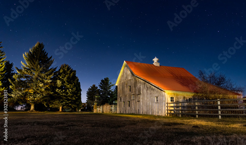 Old Hay Barn Against a Clear November Sky © Mark Peugh