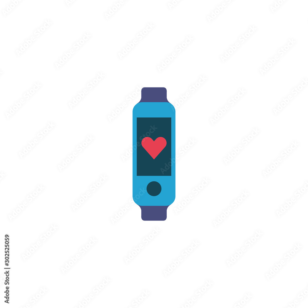 Isolated heart pulse and smartwatch flat design Isolated heart pulse and smartwatch flat design