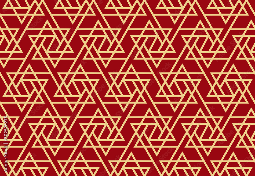 Abstract geometric pattern. A seamless vector background. Gold and red ornament. Graphic modern pattern. Simple lattice graphic design Abstract geometric pattern. A seamless vector background. Gold and red ornament. Graphic modern pattern. Simple lattice graphic design