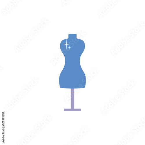 Isolated manikin icon flat design